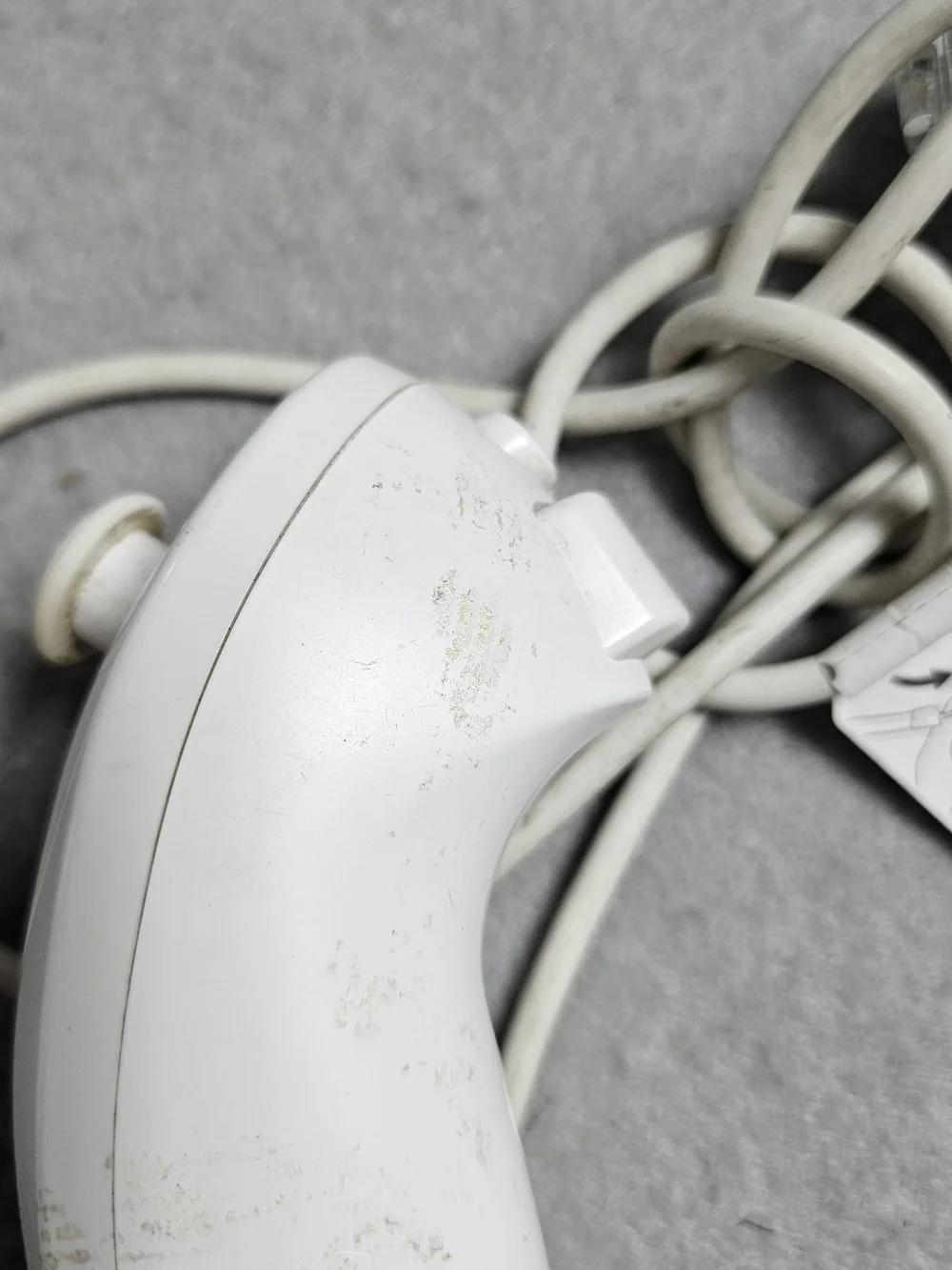 Nintendo Wii Nunchuk Controller RVL-004 White Wired OEM Untested
